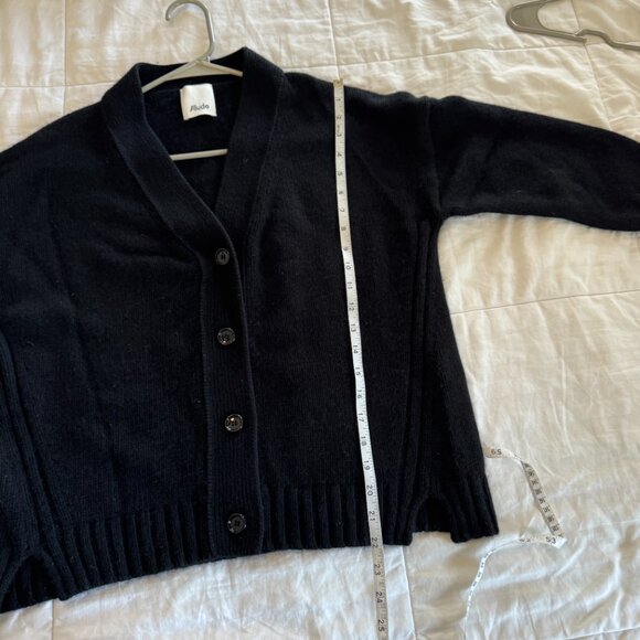 Allude Wool Cashmere Blend Cardigan Black - Picture 9 of 10